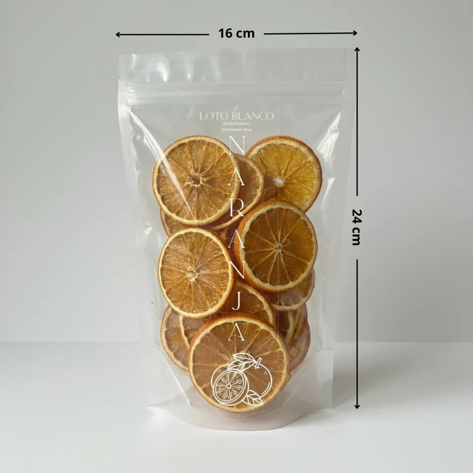 Bolsa de naranja deshidratada Loto Blanco